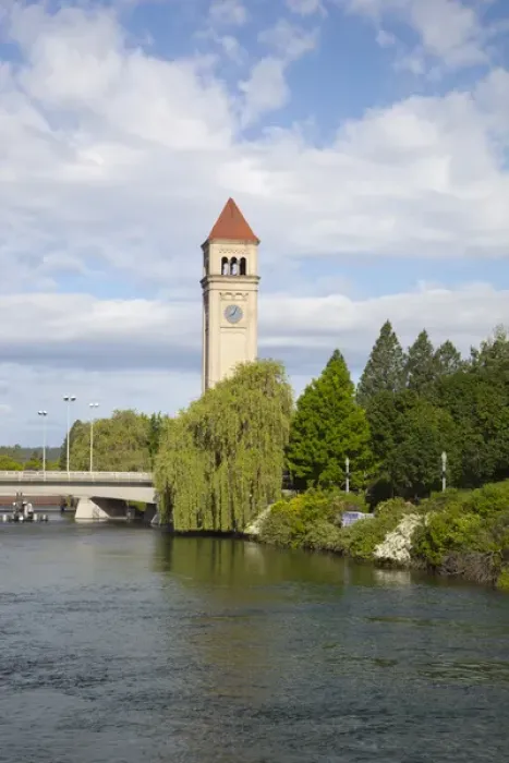Framed Print : WA, Spokane, Riverfront Park, the Clock Tower by the Spokane River Framed Print : WA, Spokane, Riverfront Park, the Clock Tower by the Spokane River