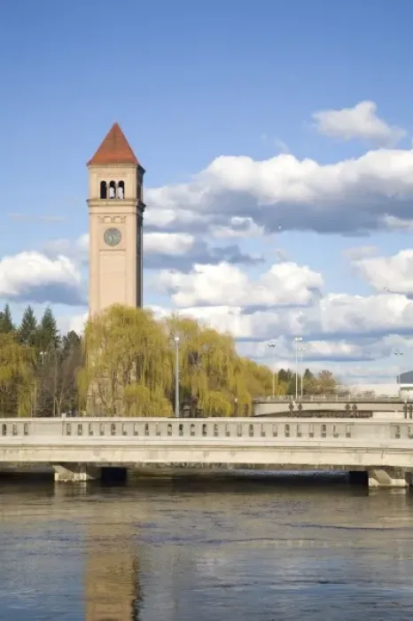 Framed Print : WA, Spokane, Riverfront Park, the Clock Tower by the Spokane River Framed Print : WA, Spokane, Riverfront Park, the Clock Tower by the Spokane River