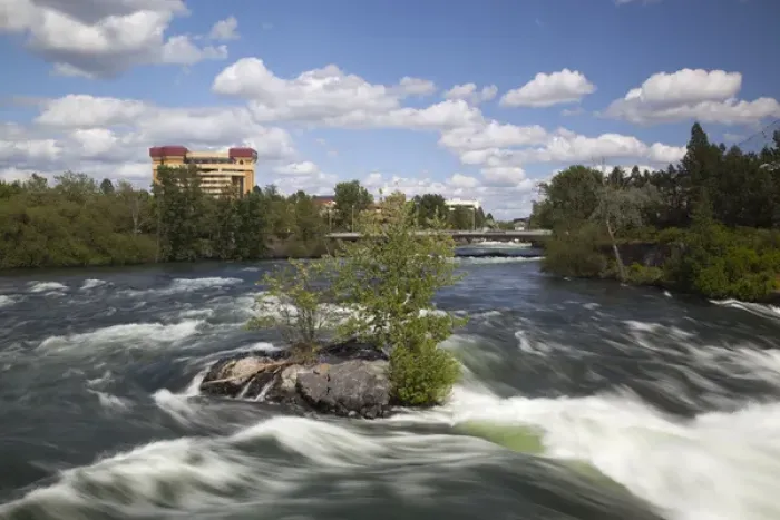 Framed Print : WA, Spokane, Riverfront Park, Spokane River