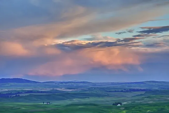 Framed Print : WA, Whitman County; view of farmland from Steptoe Butte Framed Print : WA, Whitman County; view of farmland from Steptoe Butte