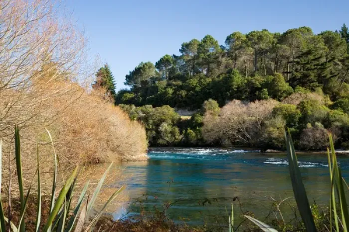 Framed Print : Waikato River above Huka Falls, near Taupo, North Island, New Zealand Framed Print : Waikato River above Huka Falls, near Taupo, North Island, New Zealand