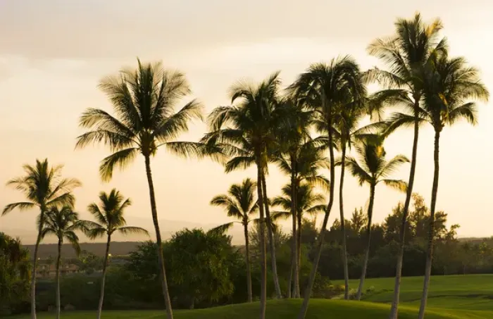 Framed Print : Waikoloa Hawaii Big Island golf course at exclusive Kings Golf Course at Waikoloa