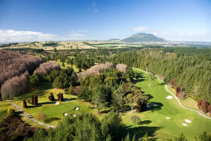 Framed Print : Wairakei International Golf Course, near Taupo, North Island, New Zealand - aerial