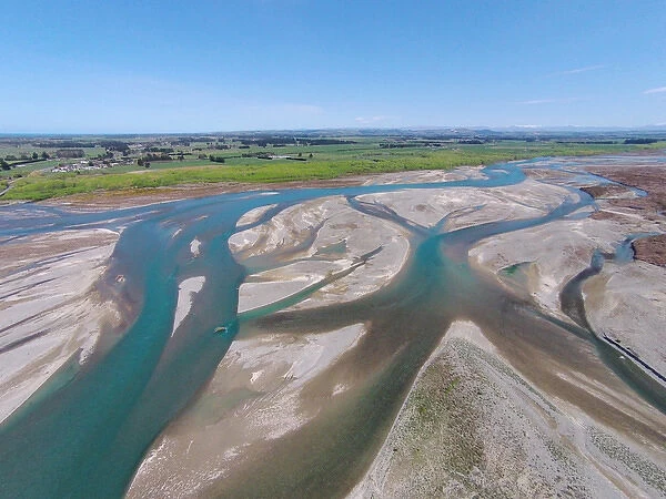 Waitaki River near coast, North Otago  /  South Canterbury border, South Island, New