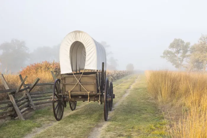 Framed Print : Walla Walla Counnty, WA, USA. The historic replica wagon along the Oregon Trail Framed Print : Walla Walla Counnty, WA, USA. The historic replica wagon along the Oregon Trail