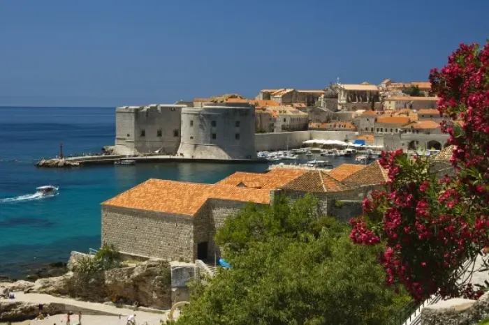 Framed Print : Walled City of Dubrovnik and Old Harbor, Southeastern Tip of Croatia, Dalmation Coast Framed Print : Walled City of Dubrovnik and Old Harbor, Southeastern Tip of Croatia, Dalmation Coast