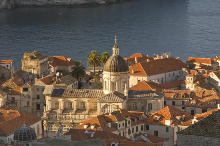 Framed Print : Walled City of Dubrovnik, Southeastern Tip of Croatia, Dalmation Coast, Adriatic Sea