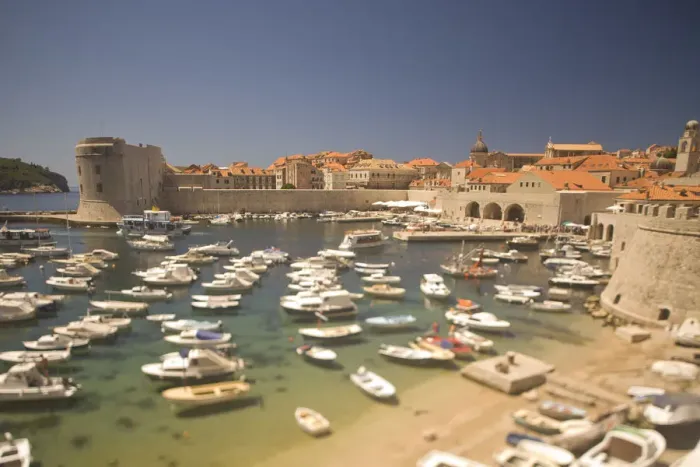 Framed Print : Walled City of Dubrovnik, Southeastern Tip of Croatia, Dalmation Coast, Adriatic Sea