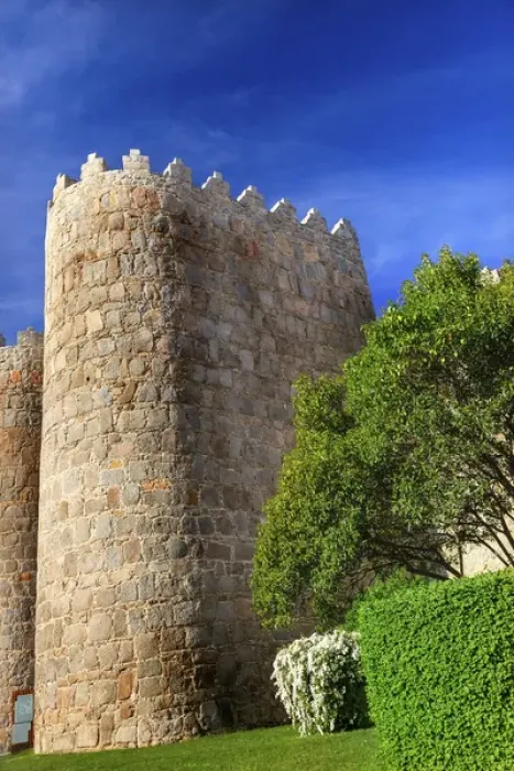 Framed Print : Walls Castle Avila Castile Spain. Described as the most 16th century town in Spain