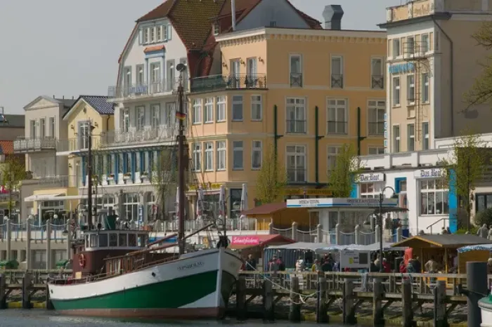 Framed Print : warnemunde harbor