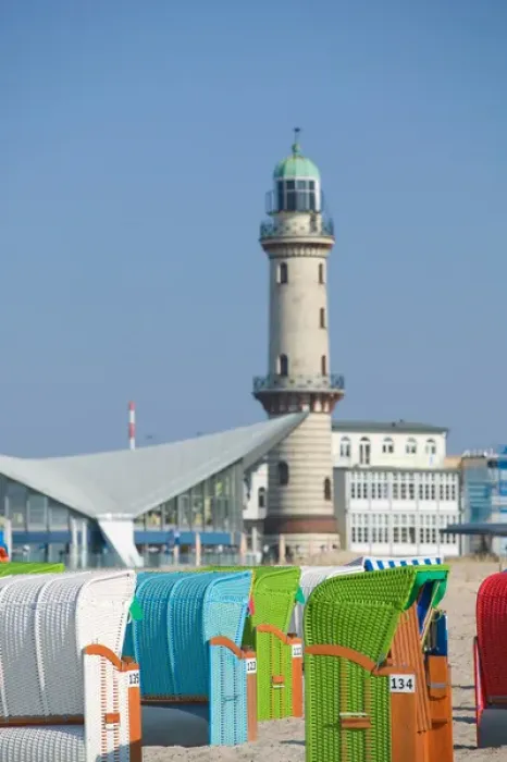 Framed Print : warnemunde lighthouse