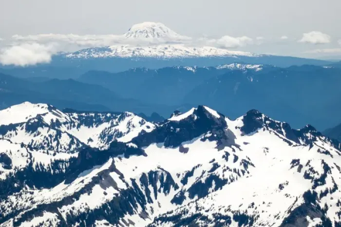 Framed Print : Washington, Mount Rainier. View of Mount Adams from Paradise to Camp Muir trail Framed Print : Washington, Mount Rainier. View of Mount Adams from Paradise to Camp Muir trail