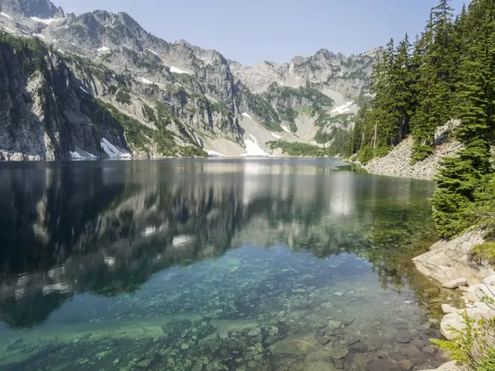 Framed Print : Washington State, Alpine Lakes Wilderness. Snow Lake