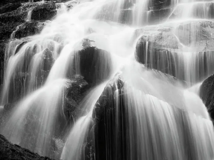 Framed Print : Washington State, Central Cascades. Bessemer Creek Falls