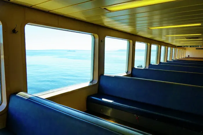 Framed Print : Washington State ferry interior Framed Print : Washington State ferry interior