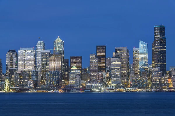 Washington State, Seattle. Skyline at Twilight