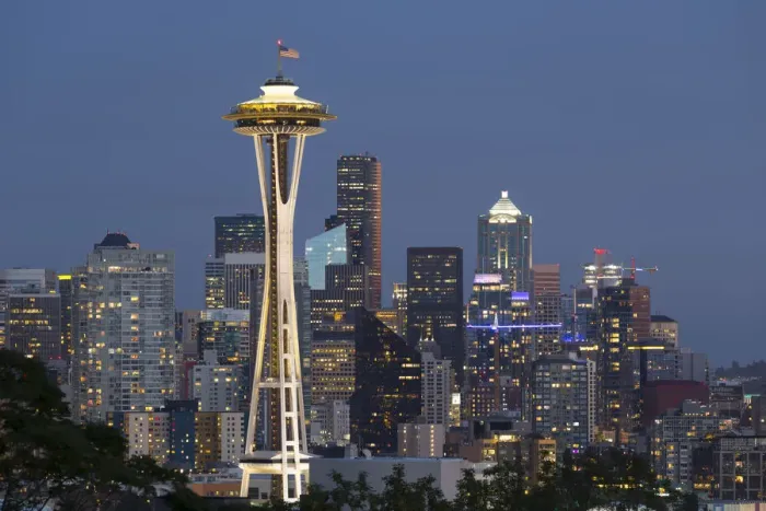 Framed Print : Washington State, Seattle. Space Needle Framed Print : Washington State, Seattle. Space Needle