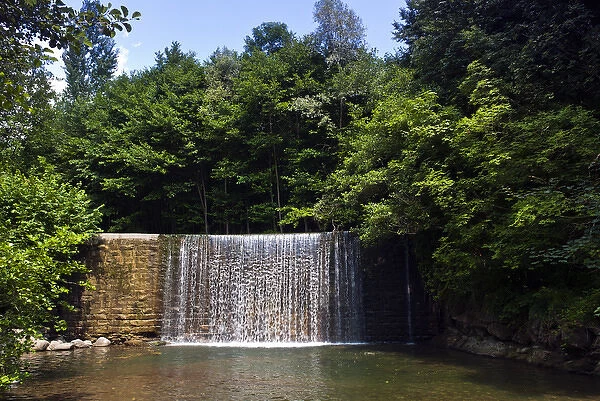 Waterfall of Archiano creek, Camaldoli, Poppi, Arezzo province, Tuscany, Italy