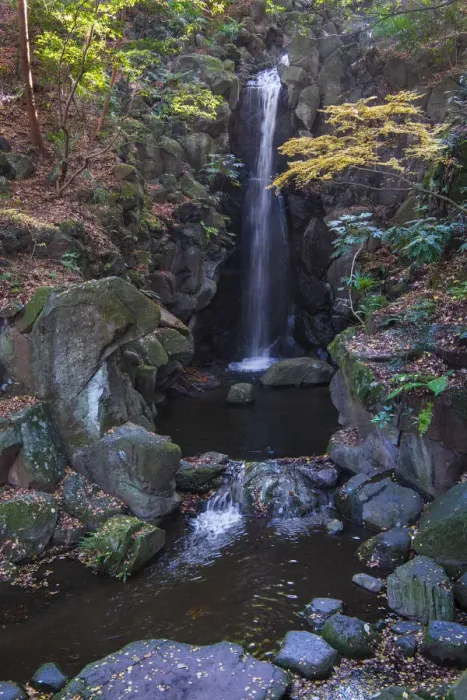 Framed Print : Waterfall in the gardens of the Narita Temple Framed Print : Waterfall in the gardens of the Narita Temple