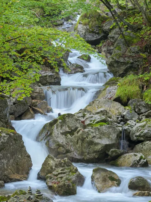Framed Print : Waterfall in gorge of Gaisalpbach near Oberstdorf in the Allgau. Germany, Bavaria