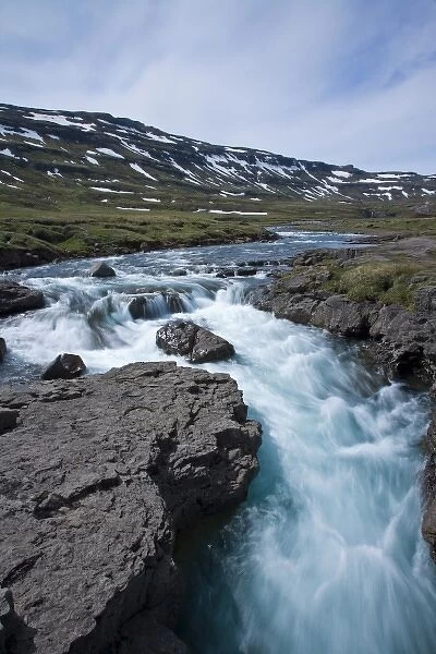 Waterfall in southeastern Iceland