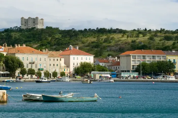 Framed Print : waterfront and Nehaj fortress, , senj, croatia, eastern europe. balkan, europe