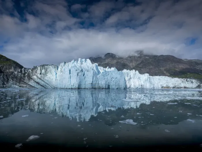 Framed Print : The waters of Tarr Inlet create a perfect reflection for the terminus of Margerie Glacier Framed Print : The waters of Tarr Inlet create a perfect reflection for the terminus of Margerie Glacier