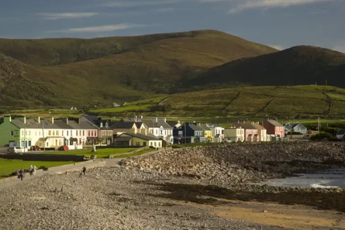 Framed Print : Waterville, Ireland, Beach, Houses, Hills Framed Print : Waterville, Ireland, Beach, Houses, Hills