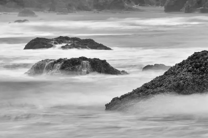 Framed Print : Waves crashing on rocks, Bandon Beach, Oregon