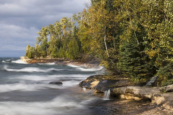 Waves in Lake Superior, Pictured Rocks National Lakeshore, Michigan, Upper Peninsula