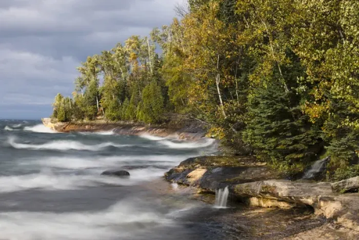 Framed Print : Waves in Lake Superior, Pictured Rocks National Lakeshore, Michigan, Upper Peninsula Framed Print : Waves in Lake Superior, Pictured Rocks National Lakeshore, Michigan, Upper Peninsula