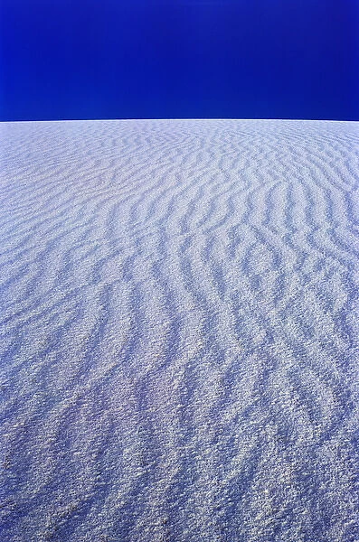 Waves in Sand dune at dusk with frost, White Sands National Monument, New Mexico, USA