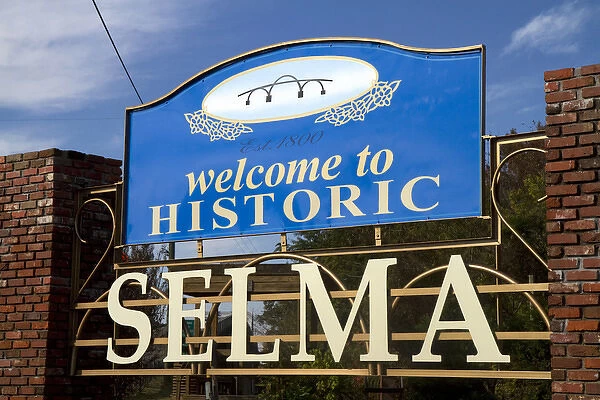 Welcome to Historic Selma sign, Alabama, USA