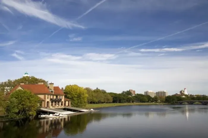 Framed Print : Weld Boathouse is a Harvard-owned building on the bank of the Charles River in Cambridge Framed Print : Weld Boathouse is a Harvard-owned building on the bank of the Charles River in Cambridge