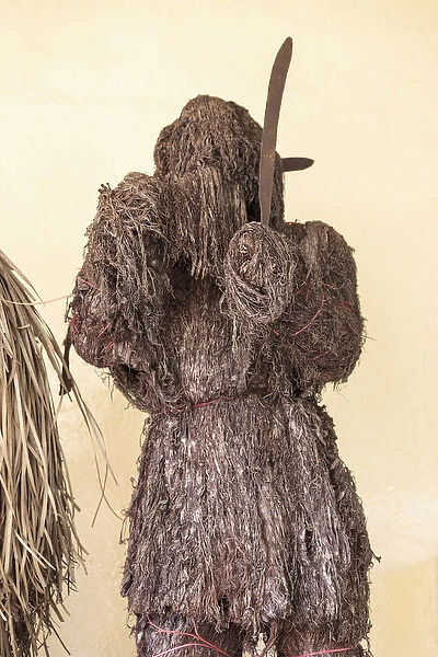 West Africa, The Gambia, Banjul. An effegy made of fiber bound with twine