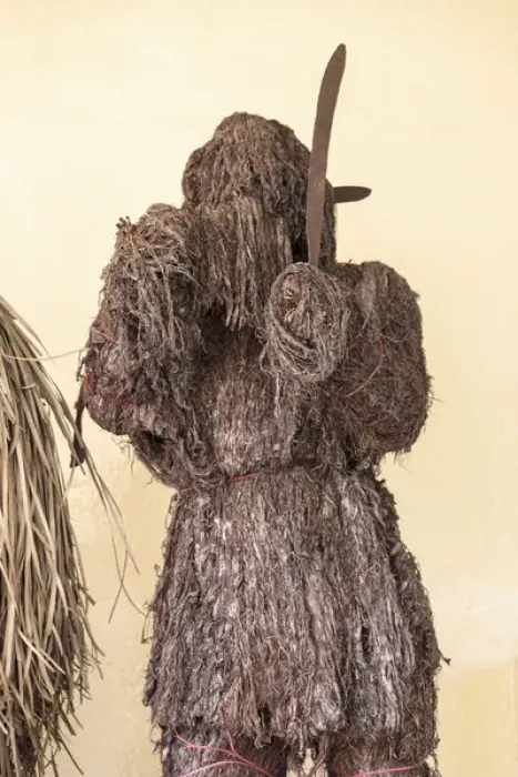 Framed Print : West Africa, The Gambia, Banjul. An effegy made of fiber bound with twine Framed Print : West Africa, The Gambia, Banjul. An effegy made of fiber bound with twine