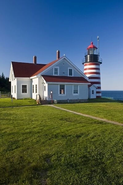 West Quoddy Head Light at Quoddy Head State Park in Lubec, Maine. Easternmost point