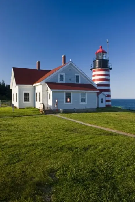 Framed Print : West Quoddy Head Light at Quoddy Head State Park in Lubec, Maine. Easternmost point Framed Print : West Quoddy Head Light at Quoddy Head State Park in Lubec, Maine. Easternmost point