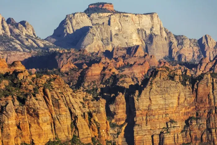 Framed Print : The West Temple at days end in Zion National Park, Utah, USA