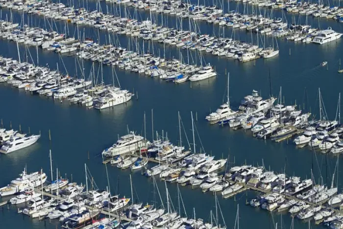 Framed Print : Westhaven Marina, Auckland, North Island, New Zealand - aerial Framed Print : Westhaven Marina, Auckland, North Island, New Zealand - aerial
