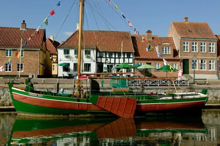 Framed Print : Wharf along Ribe River, Ribe, Jutland, Denmark Framed Print : Wharf along Ribe River, Ribe, Jutland, Denmark