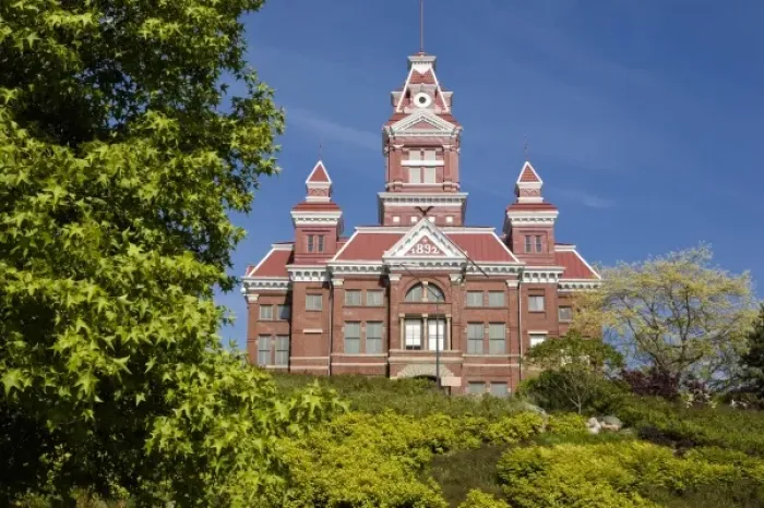 Framed Print : Whatcom Museum of History and Art on Prospect Street housed in a beautiful 1890s era courthouse