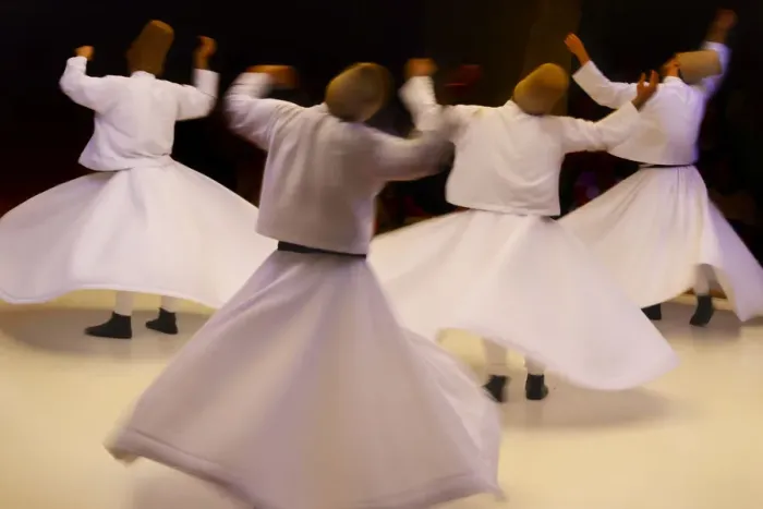 Framed Print : Whirling dervishes dancing, Goreme, Cappadocia, Turkey