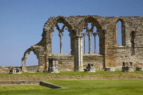 Whitby Abbey ruins (circa 1220), Whitby, North Yorkshire, England, United Kingdom