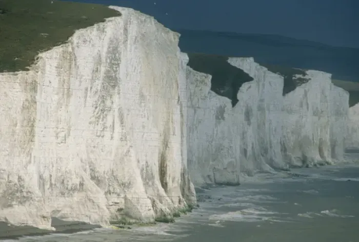 Framed Print : White Cliffs of Dover, Chalk cliffs, Seven Sisters, Beachy Head, E. Sussex