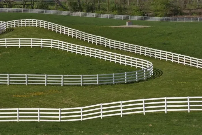 Framed Print : White fence winding across Calumet horse farm, Lexington, Kentucky Framed Print : White fence winding across Calumet horse farm, Lexington, Kentucky