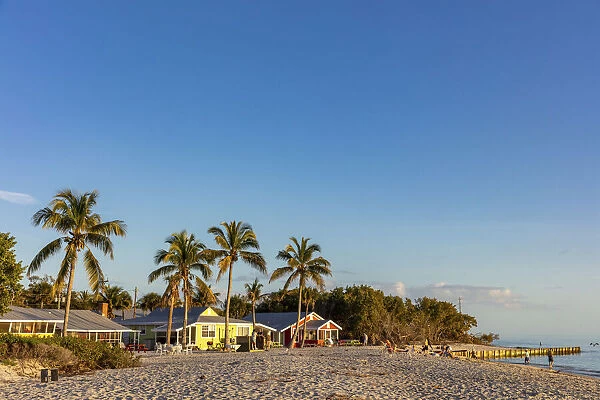 White sand beach at sunset on Sanibel Island, Florida, USA