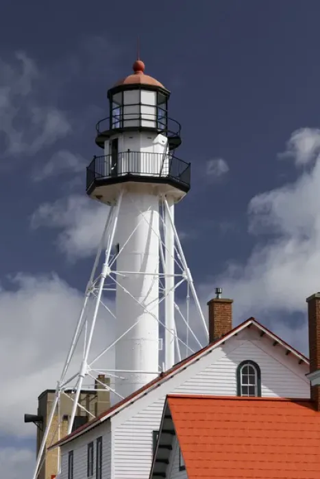 Framed Print : Whitefish Point Lighthouse, the oldest operating light on Lake Superior, Upper Peninsula
