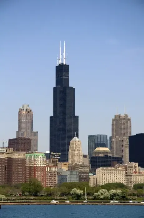 Framed Print : Willis Tower formerly known as the Sears Tower located in Chicago, Illinois, USA
