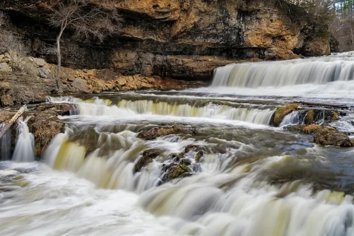 Framed Print : Willow River Falls at Willow River State Park in Hudson, Wisconsin, USA. (Editorial Use Only) Framed Print : Willow River Falls at Willow River State Park in Hudson, Wisconsin, USA. (Editorial Use Only)